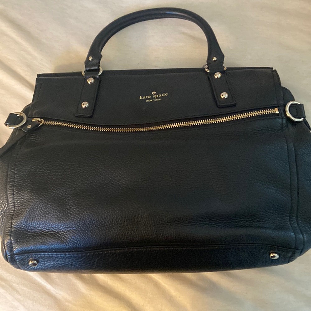 New Kate Spade Medium Pebble Leather Satchel.